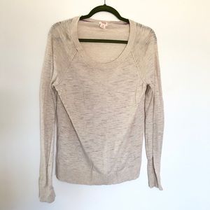 Beige/Cream Mossimo Long Sleeve Scoopneck Sweater
